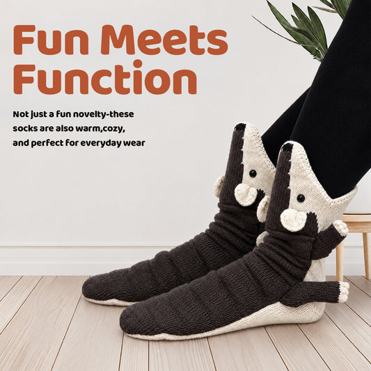 3D Pangolin Knit Socks – Funny Animal Novelty Socks