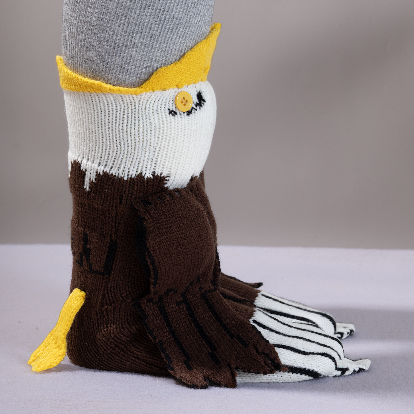 BOFFWAM Eagle Knit Socks-Quirky creative design & Comfy Soft knitted material, Carpet socks for Family Party Unisex Menswear Original