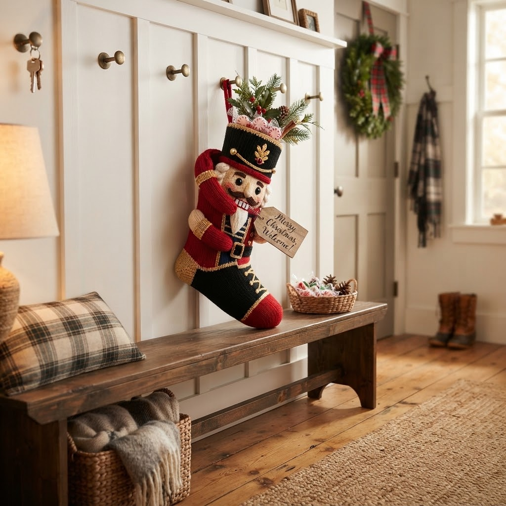 3D Nutcracker Christmas Stocking Socks
