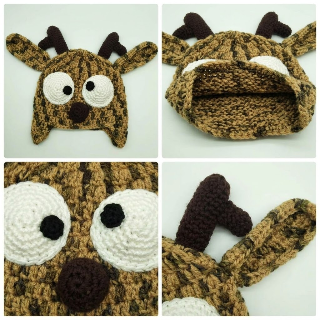 Winter Magic 3D Reindeer Knit Earflap Hat