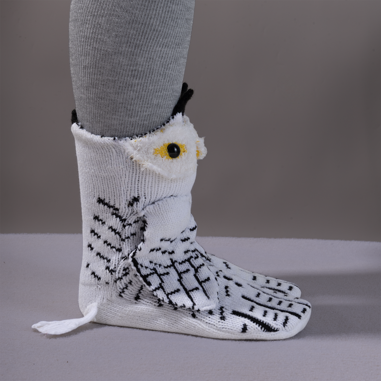 BOFFWAM Owl Knit Socks-Quirky creative design & Comfy Soft knitted material, Carpet socks for Family Party Animal Design Menswear Original