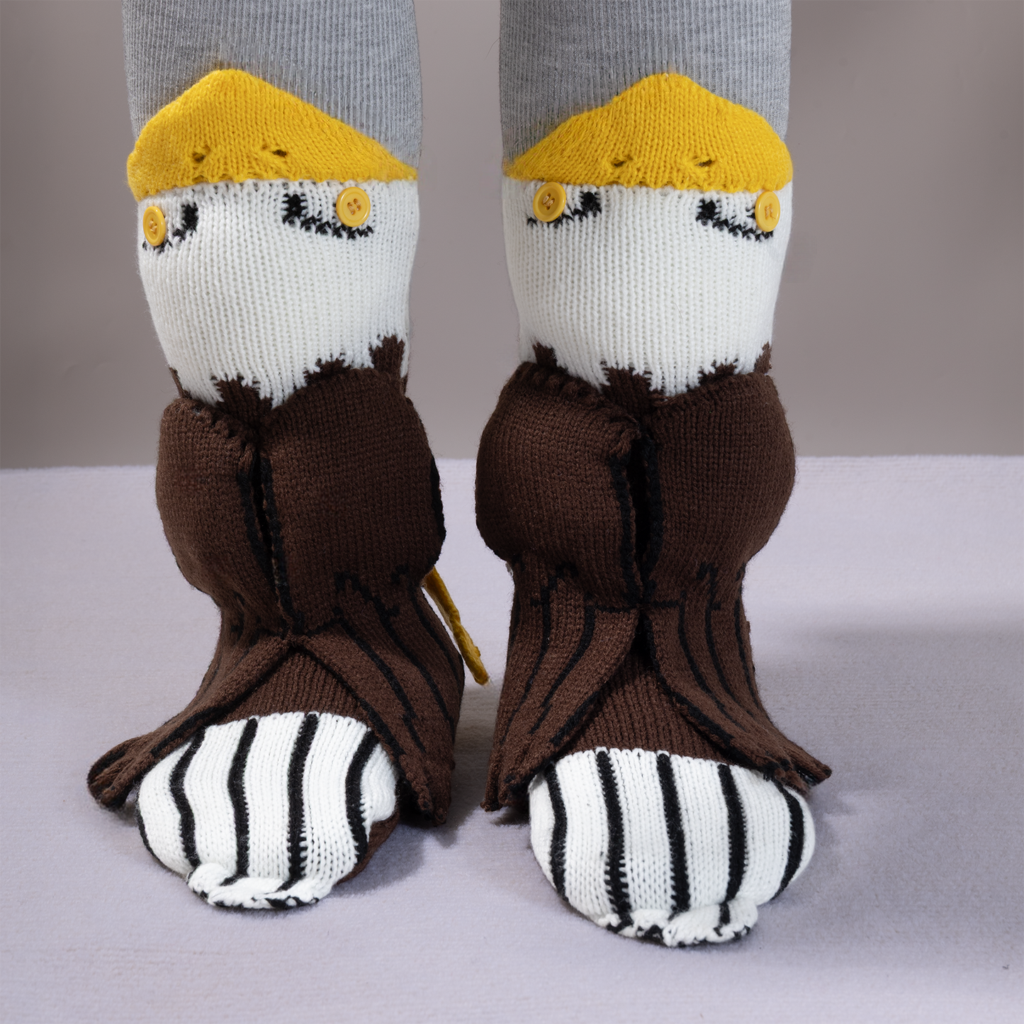 BOFFWAM Eagle Knit Socks-Quirky creative design & Comfy Soft knitted material, Carpet socks for Family Party Unisex Menswear Original