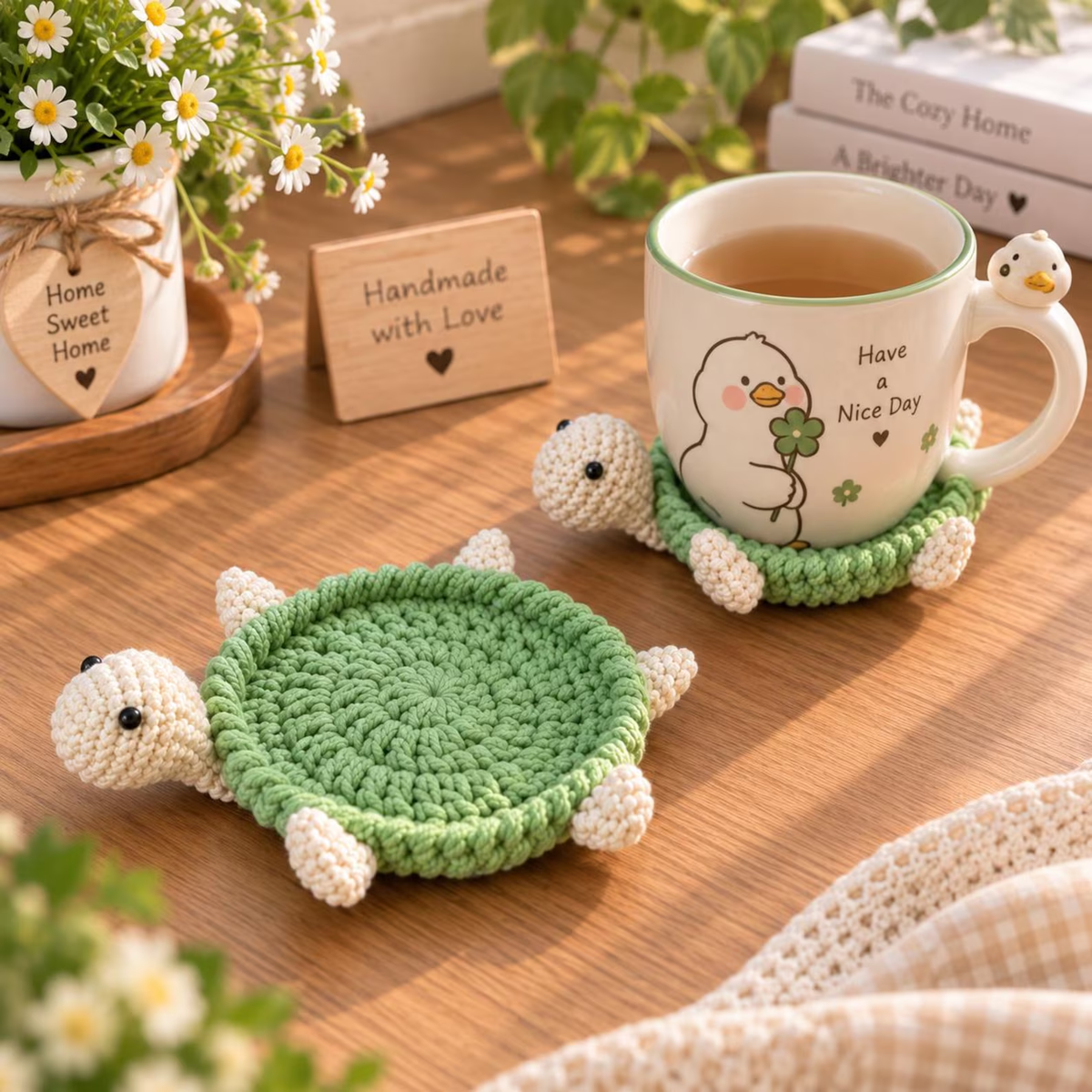 Squashed Animal Crochet Coasters โ Add a Hilarious "Splat" to Your Desk