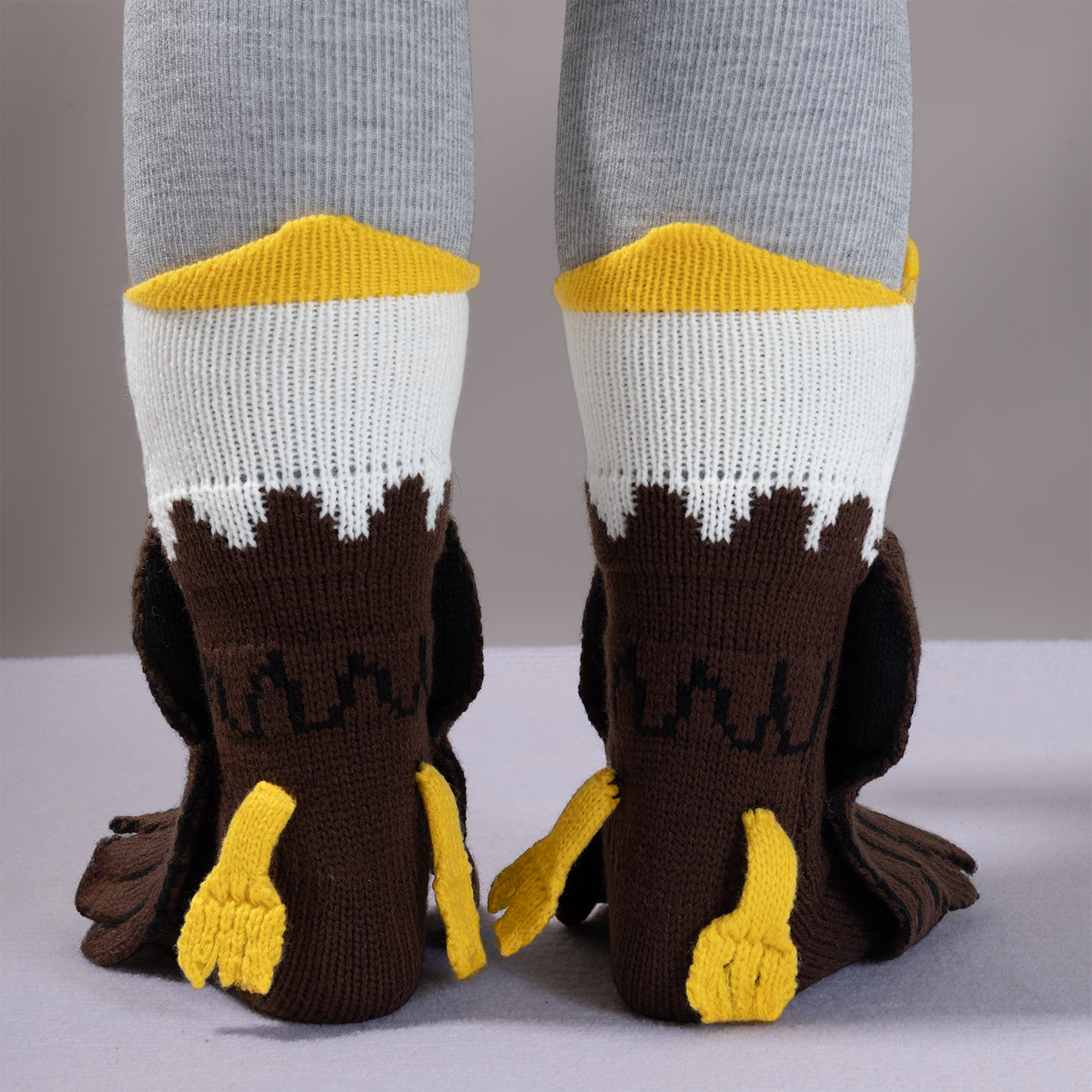 BOFFWAM Eagle Knit Socks-Quirky creative design & Comfy Soft knitted material, Carpet socks for Family Party Unisex Menswear Original
