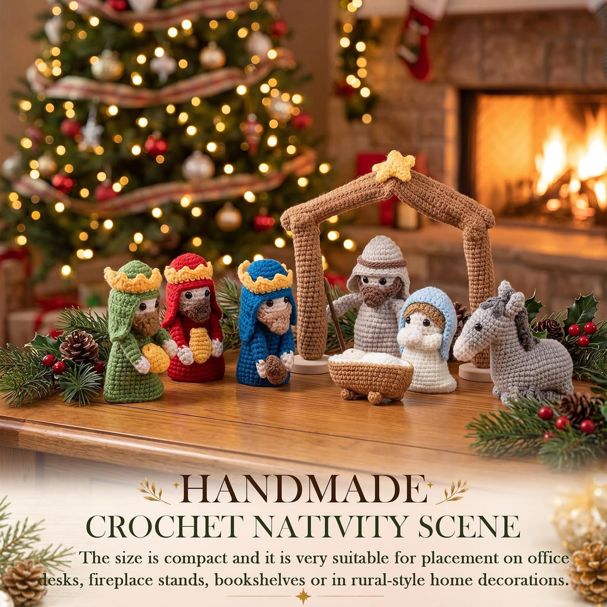 O Holy Night: 8-Piece Handcrafted Nativity Scene Set
