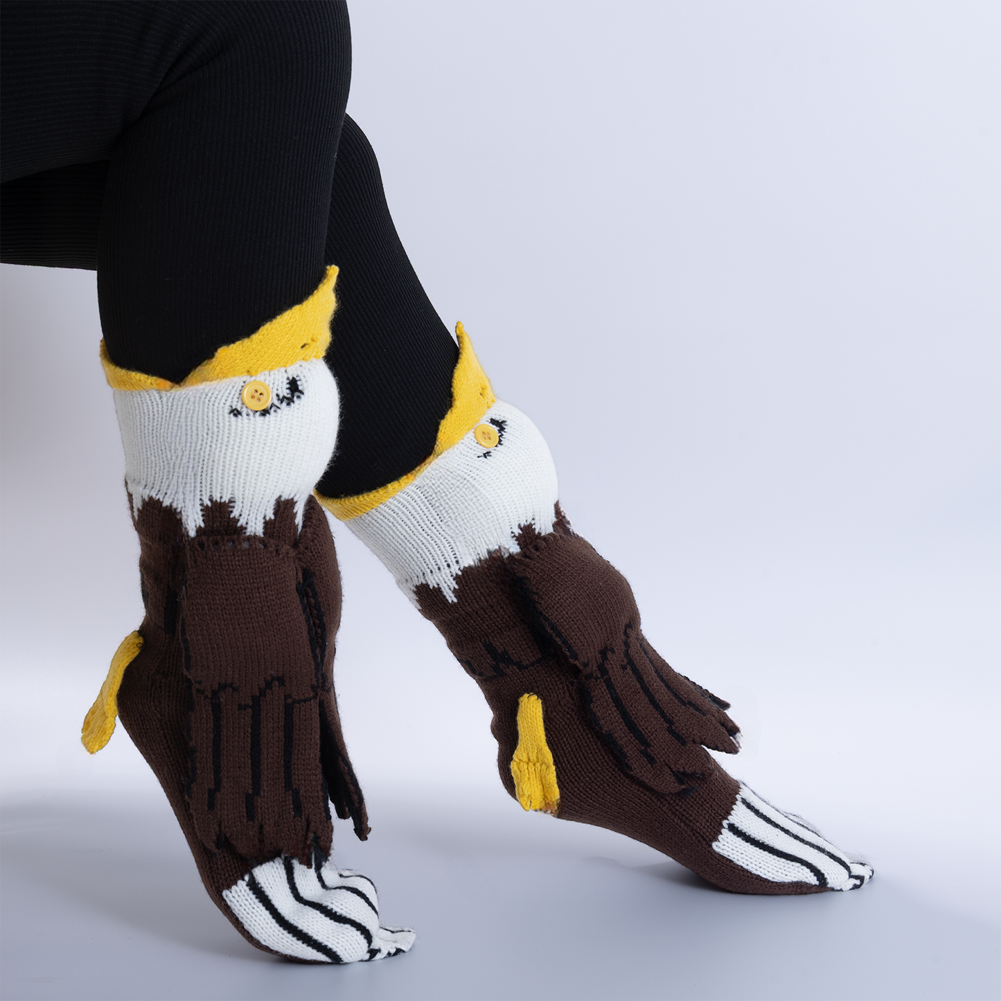BOFFWAM Eagle Knit Socks-Quirky creative design & Comfy Soft knitted material, Carpet socks for Family Party Unisex Menswear Original