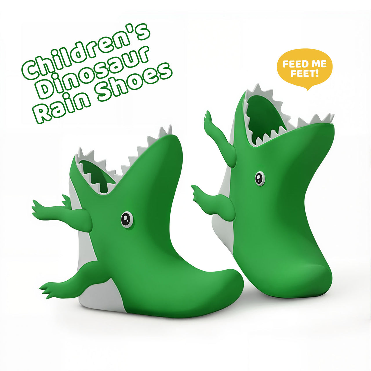 Cute 3D Crocodile Rain Boots for Toddlers