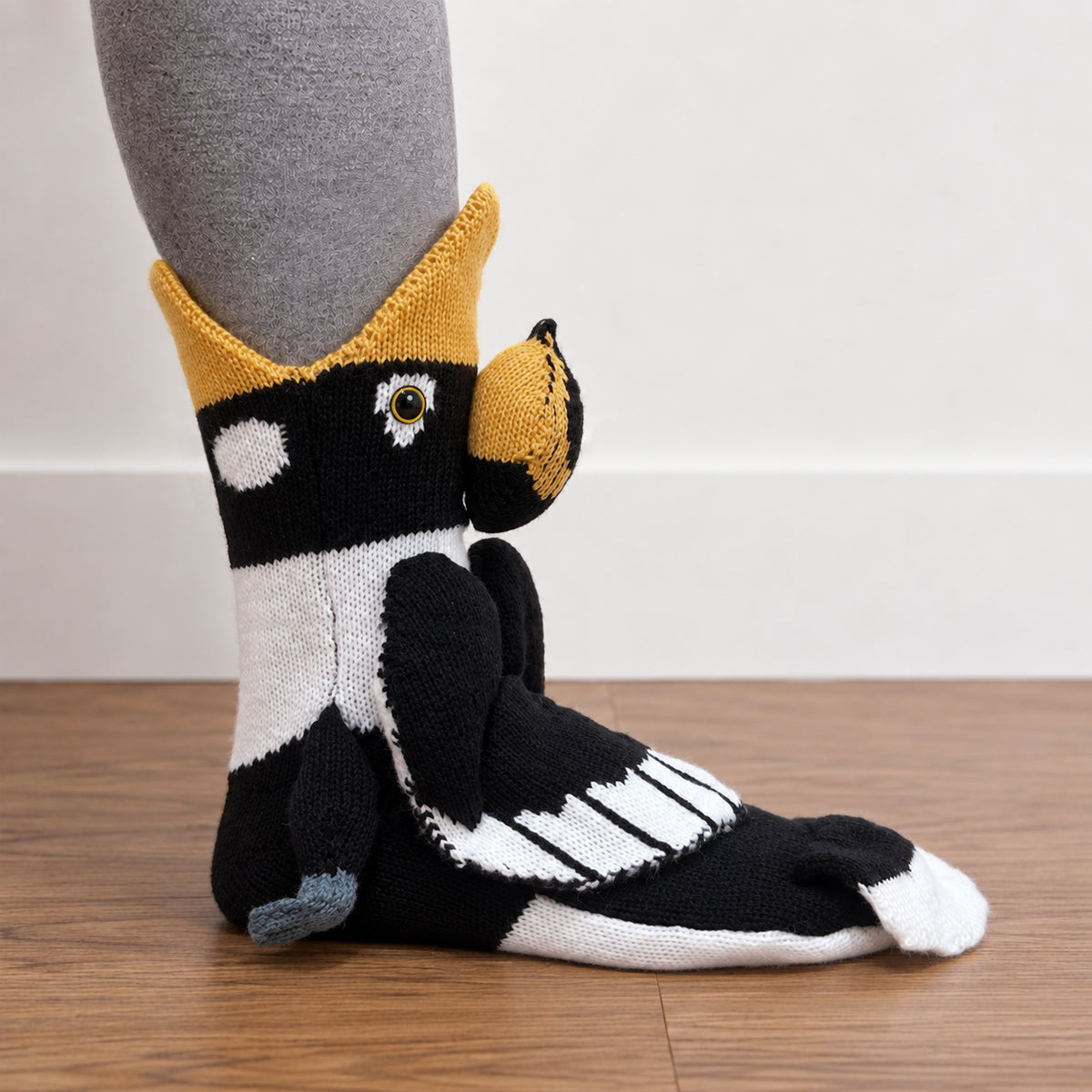 3D Hornbill Knit Socks – Funny Animal Novelty Socks
