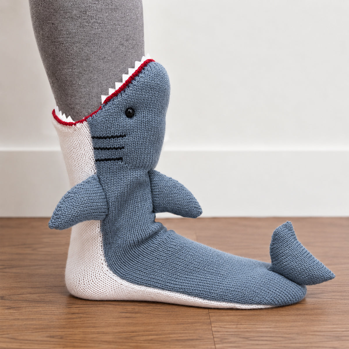 3D Shark Knit Socks – Funny Animal Novelty Socks