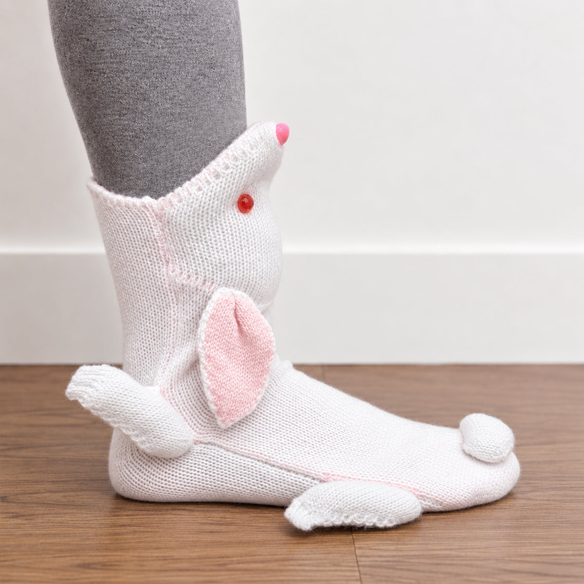 3D Bunny Knit Socks – Funny Animal Novelty Socks