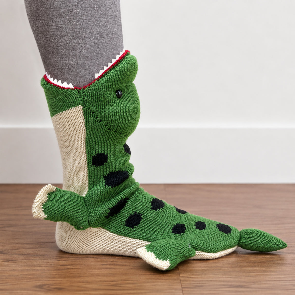 3D Brachiosaurus Knit Socks – Funny Animal Novelty Socks