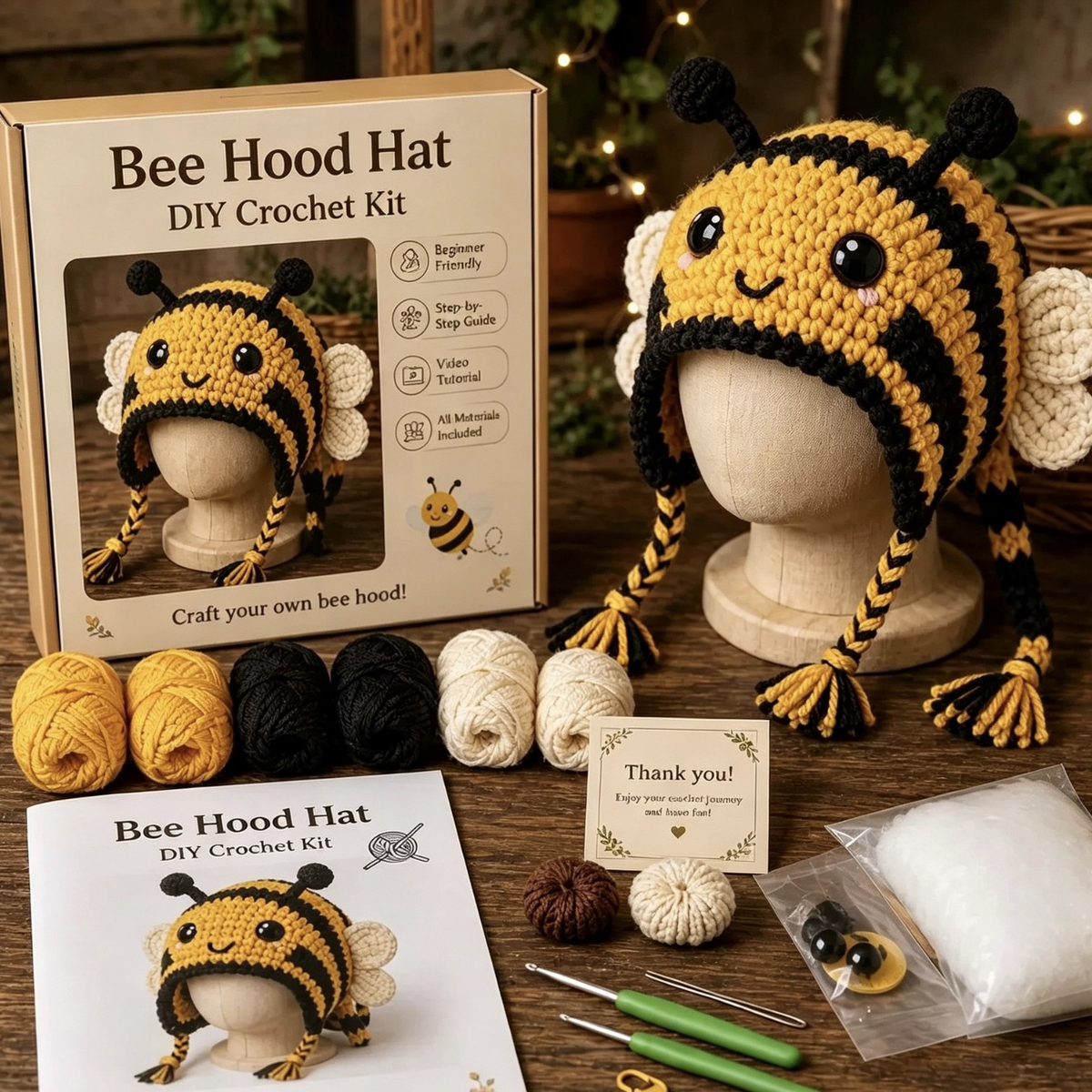 Dark Halloween Dragon Hood Hat DIY Crochet Kit — Craft Your Own Dark Magic