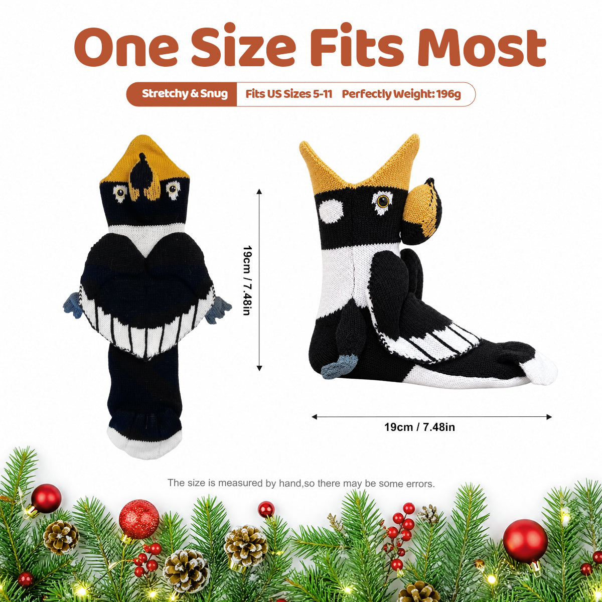 3D Hornbill Knit Socks – Funny Animal Novelty Socks