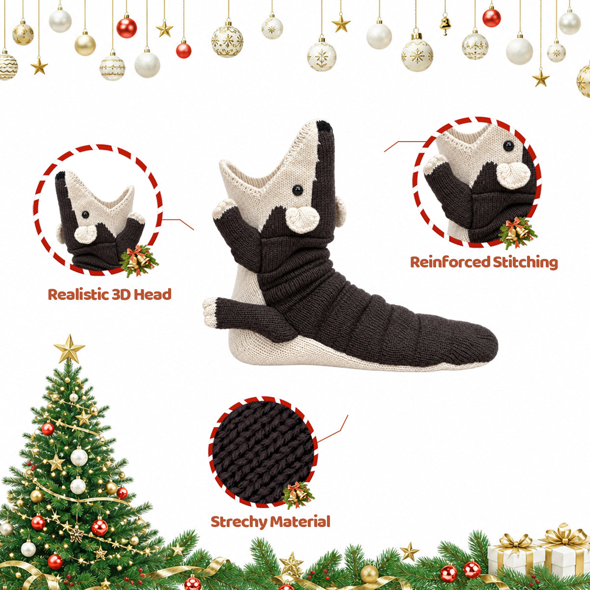 3D Pangolin Knit Socks – Funny Animal Novelty Socks