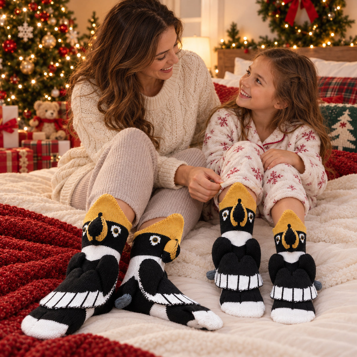 3D Hornbill Knit Socks – Funny Animal Novelty Socks