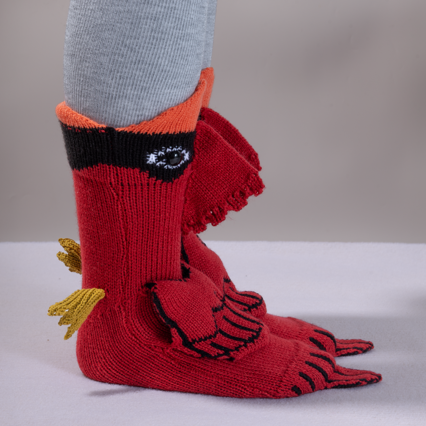BOFFWAM Cardinal Knit Socks-Quirky creative design & Comfy Soft knitted material, Carpet socks for Family Party Menswear Original