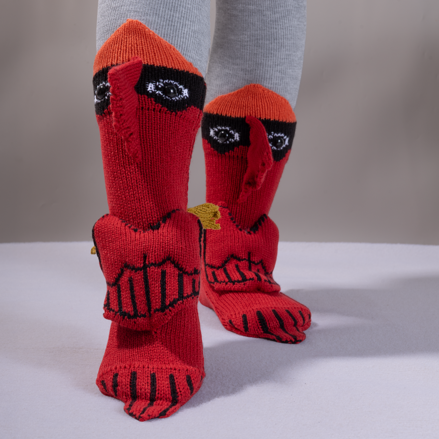 BOFFWAM Cardinal Knit Socks-Quirky creative design & Comfy Soft knitted material, Carpet socks for Family Party Menswear Original