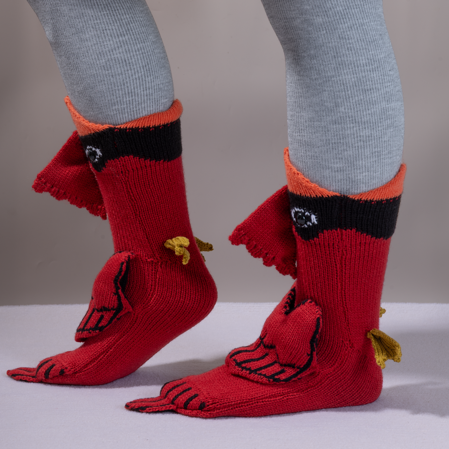 BOFFWAM Cardinal Knit Socks-Quirky creative design & Comfy Soft knitted material, Carpet socks for Family Party Menswear Original