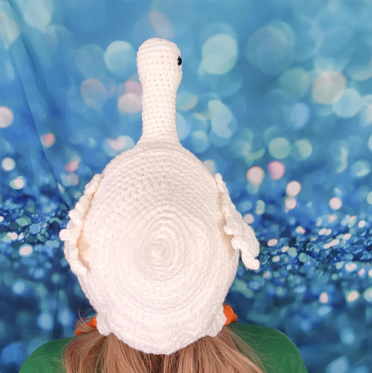 Handcrafted 3D Cute Goose Crochet Earflap Beanie with Neck & Webbed Foot Tassels