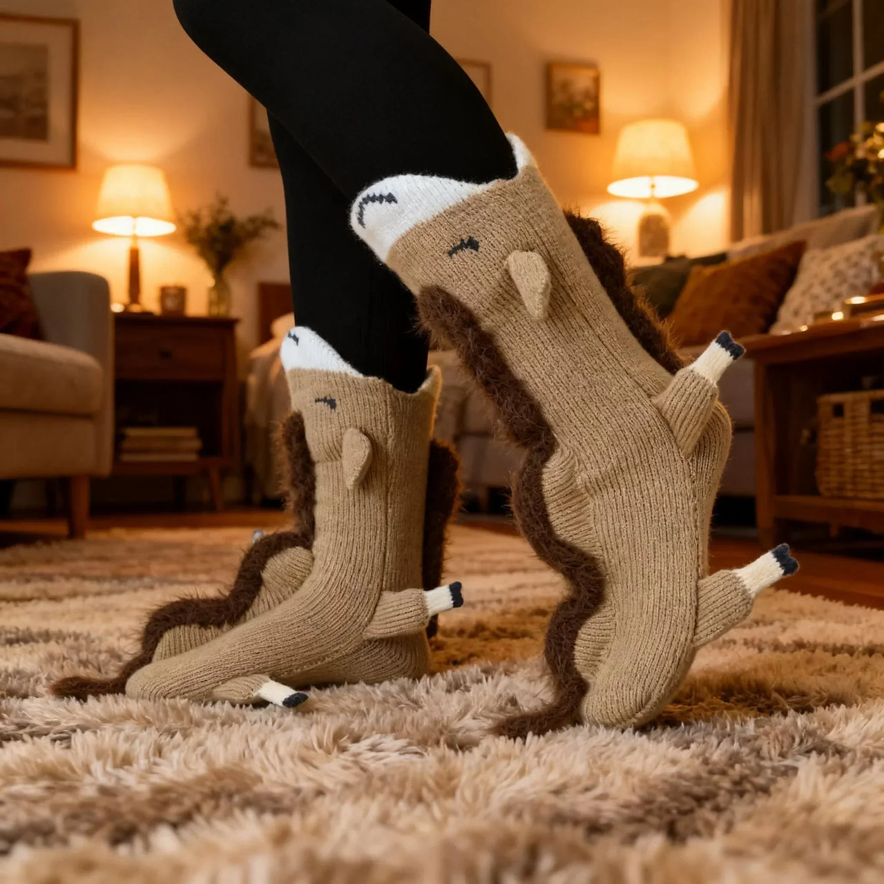 Camel Knit Socks