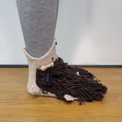 BOFFWAM Hedgehog Knit Socks-Quirky creative design & Comfy Soft knitted material, Carpet socks for Family Party Homewear Menswear Original