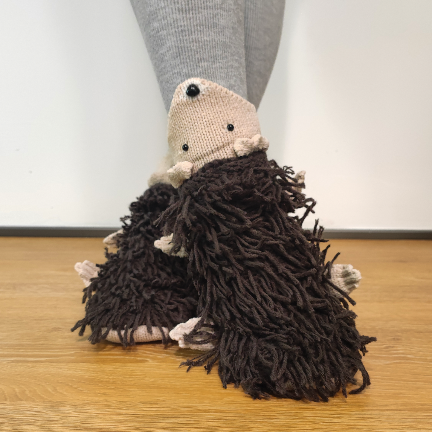 BOFFWAM Hedgehog Knit Socks-Quirky creative design & Comfy Soft knitted material, Carpet socks for Family Party Homewear Menswear Original