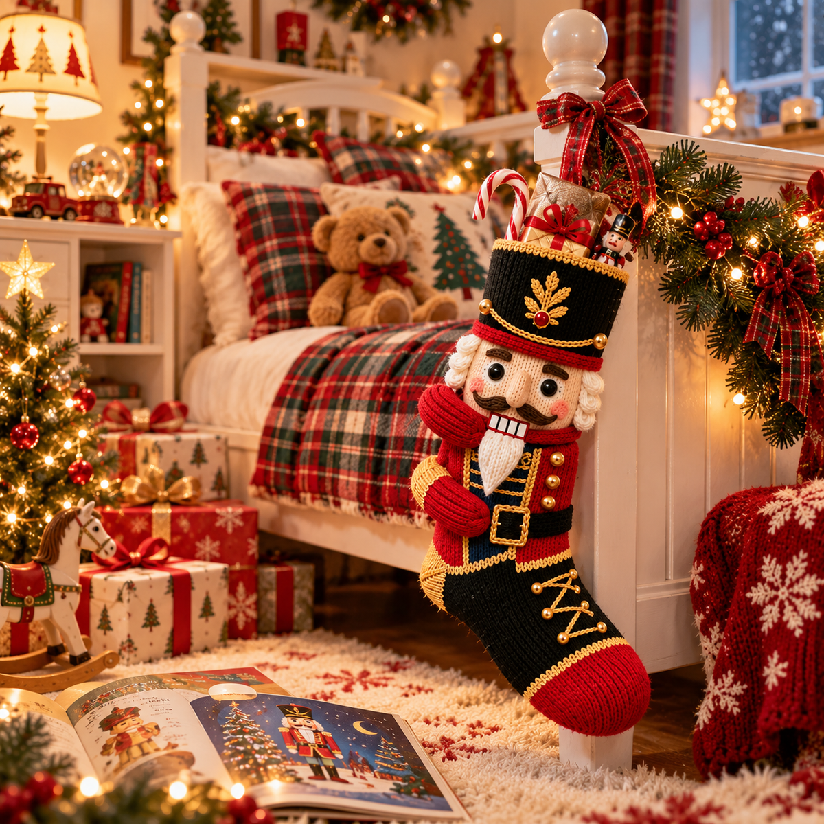 3D Nutcracker Christmas Stocking Socks