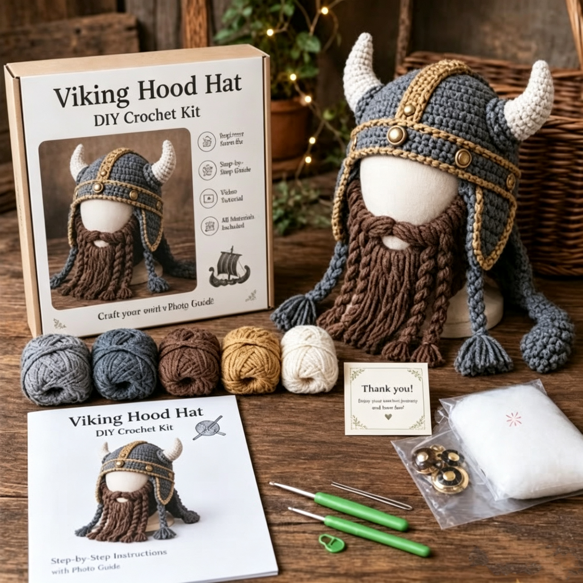 Dark Halloween Dragon Hood Hat DIY Crochet Kit — Craft Your Own Dark Magic