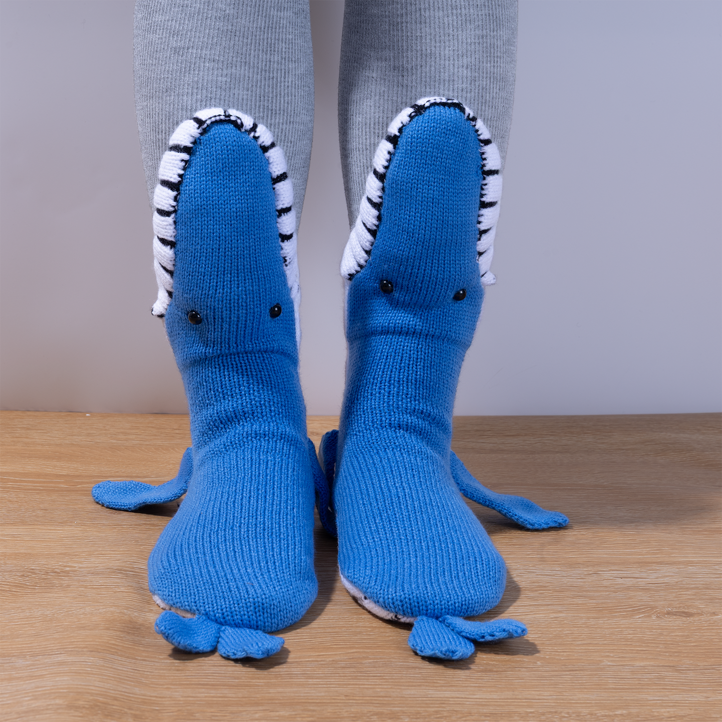 BOFFWAM Whale Knit Socks-Quirky creative design & Comfy Soft knitted material, Carpet socks for Family Party Funny Menswear Original