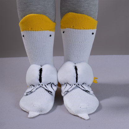 BOFFWAM Duck Knit Socks-Quirky creative design & Comfy Soft knitted material, Carpet socks for Family Party Menswear Original thigh high socks