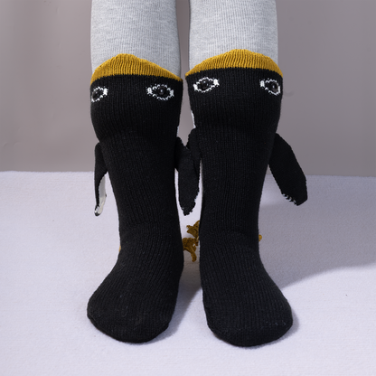 BOFFWAM Penguin Knit -Quirky creative design & Comfy Soft knitted material, Carpet  for Family Party Quirky sock Menswear Original