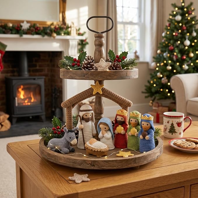 O Holy Night: 8-Piece Handcrafted Nativity Scene Set