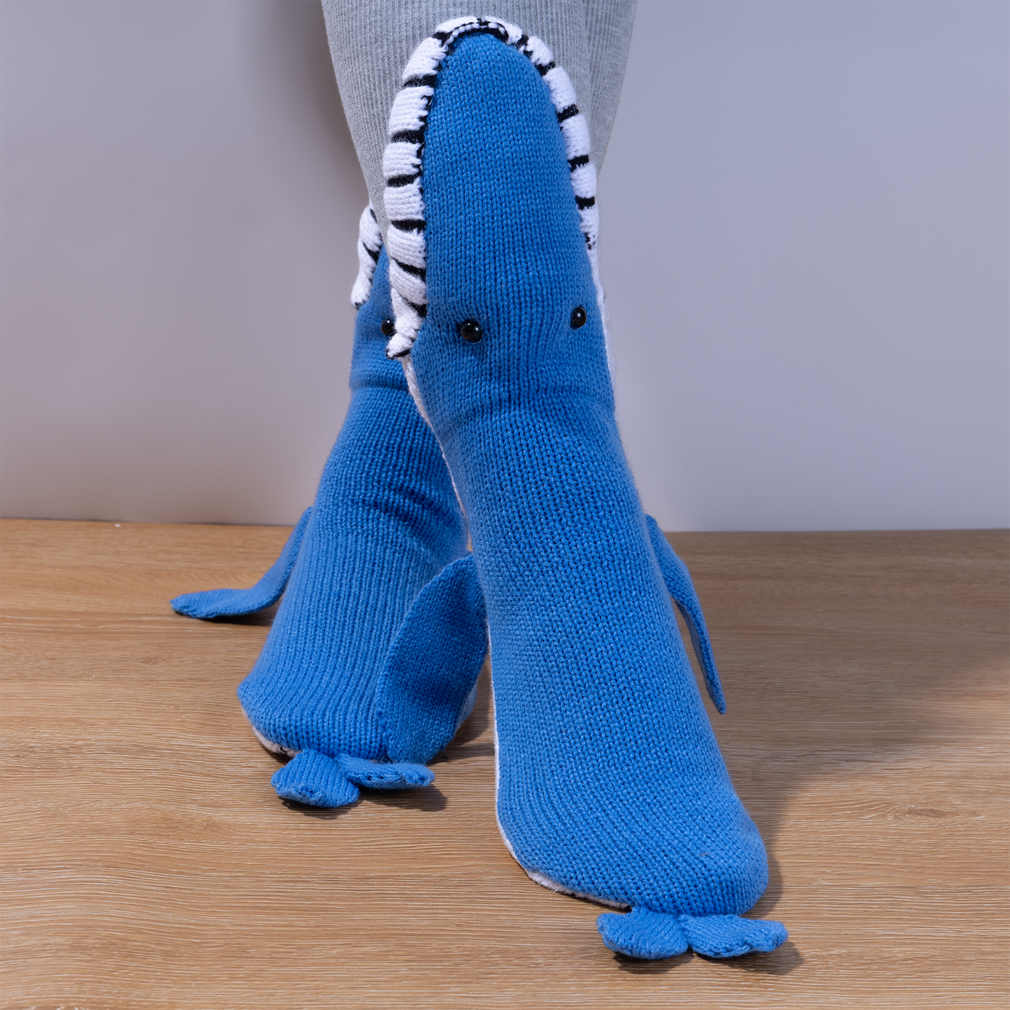 BOFFWAM Whale Knit Socks-Quirky creative design & Comfy Soft knitted material, Carpet socks for Family Party Funny Menswear Original