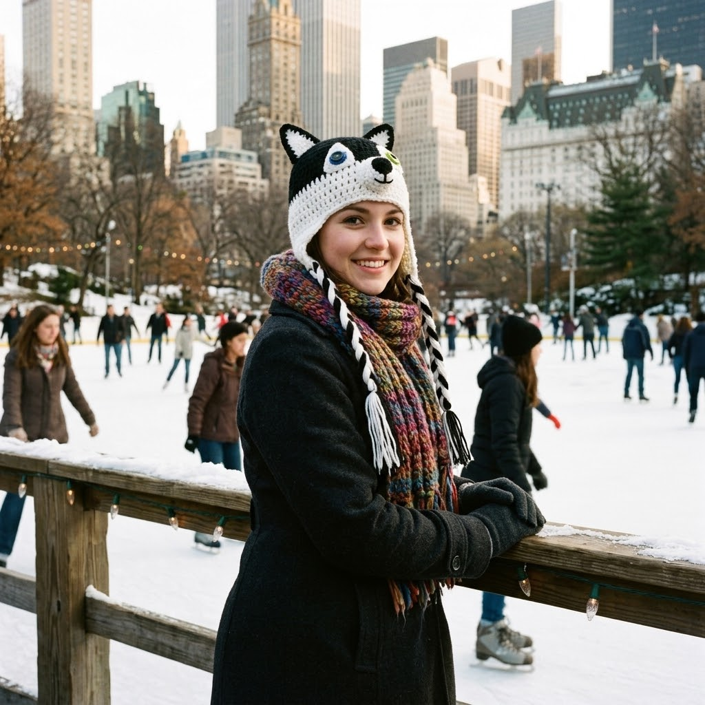 Winter Explorer 3D Husky Knit Earflap Hat