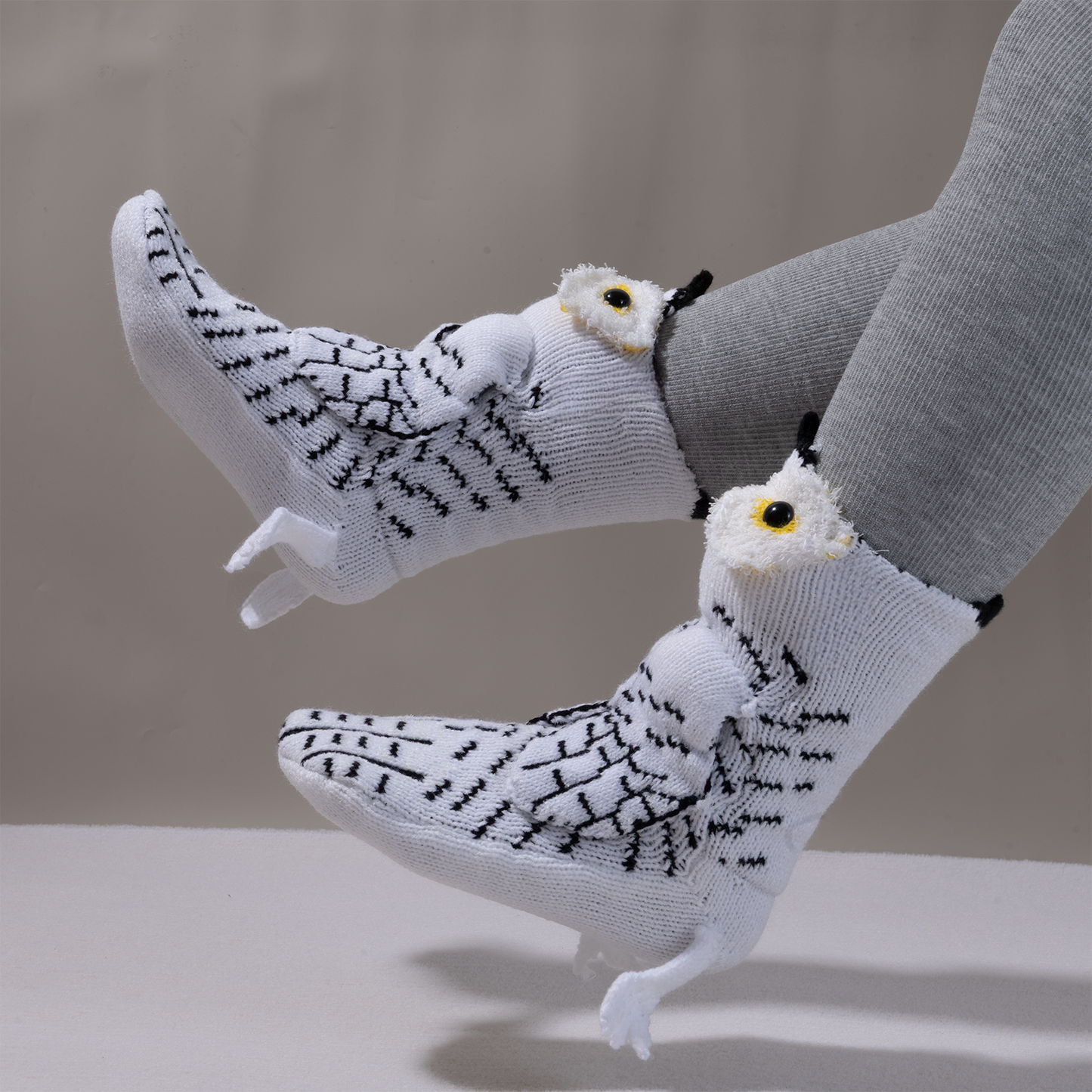 BOFFWAM Owl Knit Socks-Quirky creative design & Comfy Soft knitted material, Carpet socks for Family Party Animal Design Menswear Original