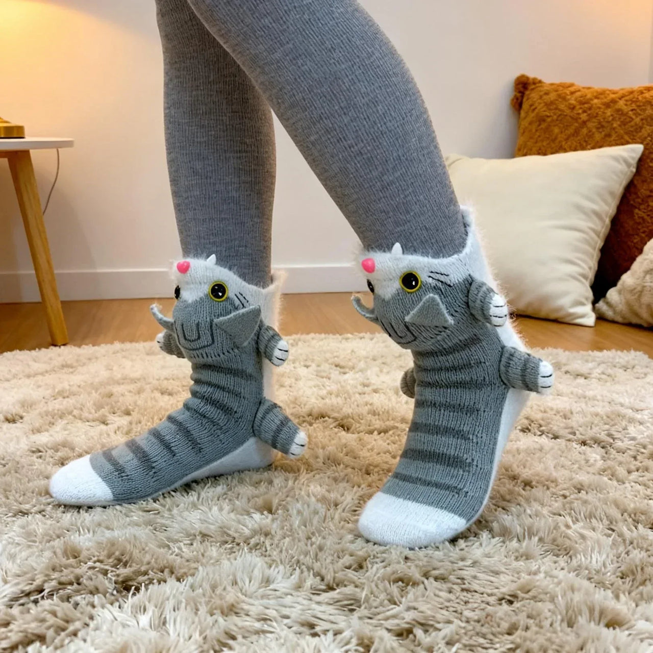 Cat Knit Socks