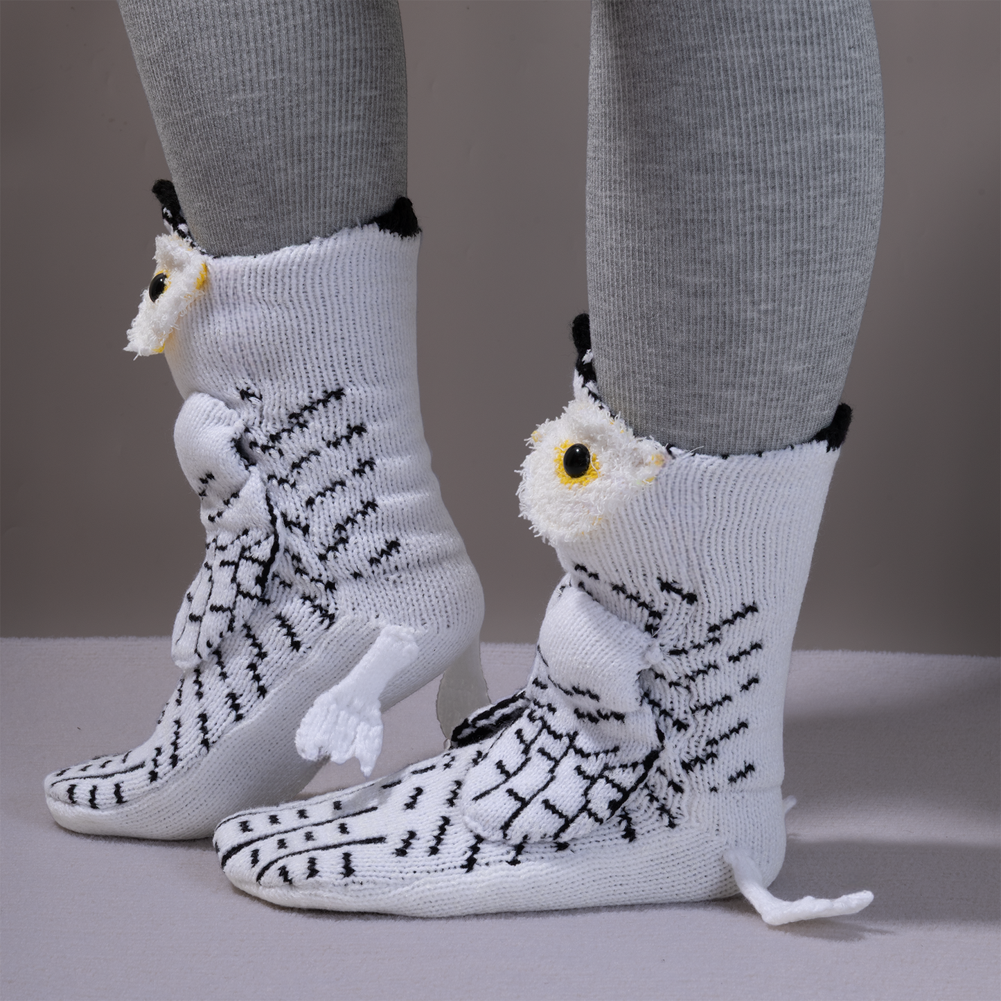 BOFFWAM Owl Knit Socks-Quirky creative design & Comfy Soft knitted material, Carpet socks for Family Party Animal Design Menswear Original