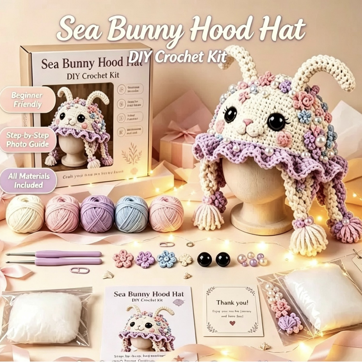 Dark Halloween Dragon Hood Hat DIY Crochet Kit — Craft Your Own Dark Magic