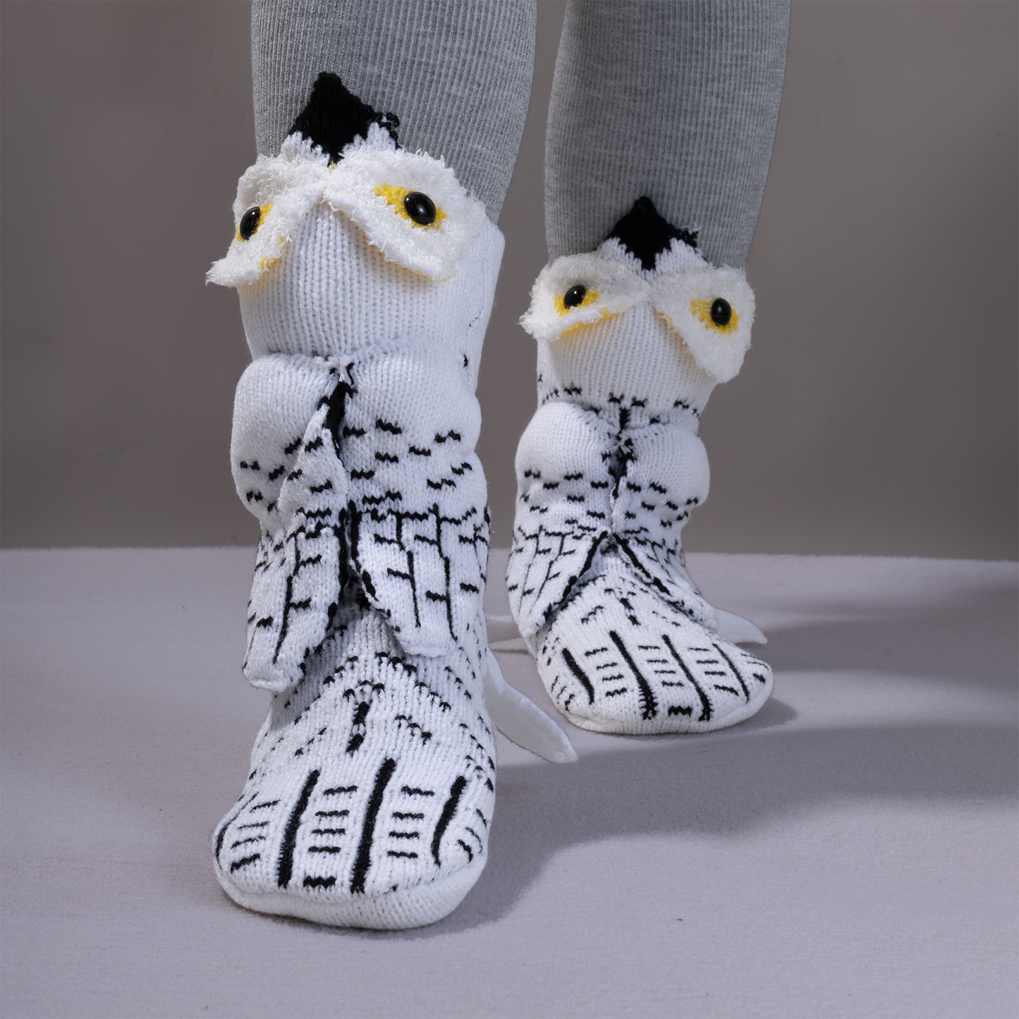 BOFFWAM Owl Knit Socks-Quirky creative design & Comfy Soft knitted material, Carpet socks for Family Party Animal Design Menswear Original