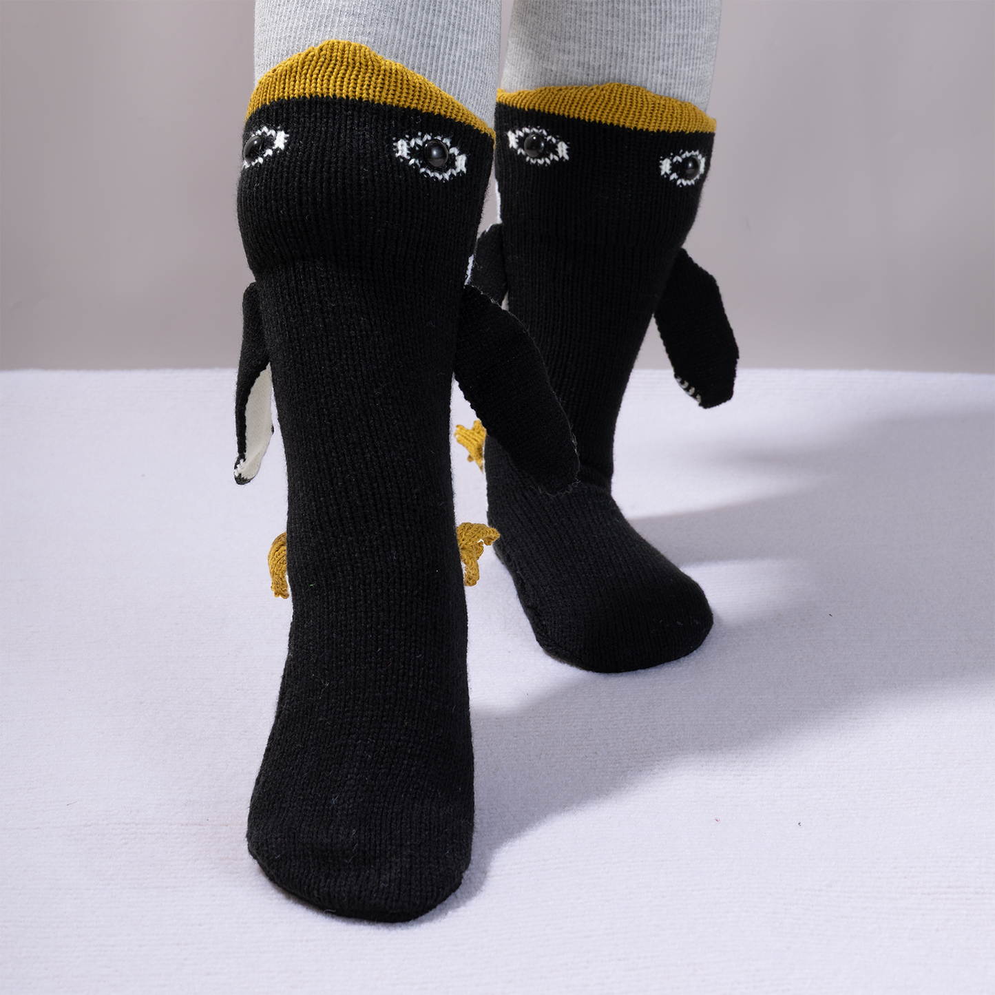 BOFFWAM Penguin Knit -Quirky creative design & Comfy Soft knitted material, Carpet  for Family Party Quirky sock Menswear Original