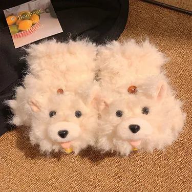 🐶🧤 Fluffy 3D Teddy Puppy Convertible Mittens – Cozy & Cute Winter Gloves