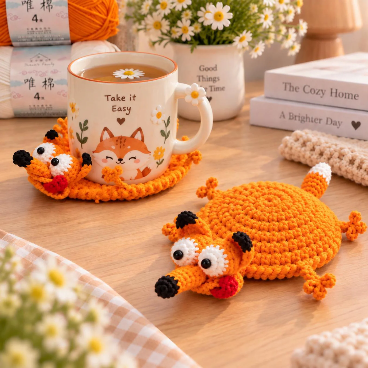 Squashed Animal Crochet Coasters — Add a Hilarious "Splat" to Your Desk