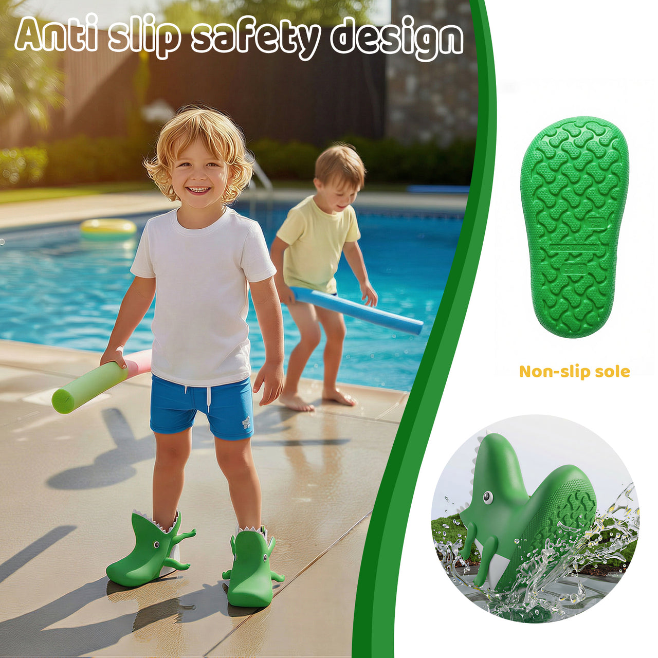 Cute 3D Crocodile Rain Boots for Toddlers
