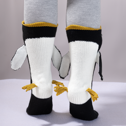 BOFFWAM Penguin Knit -Quirky creative design & Comfy Soft knitted material, Carpet  for Family Party Quirky sock Menswear Original