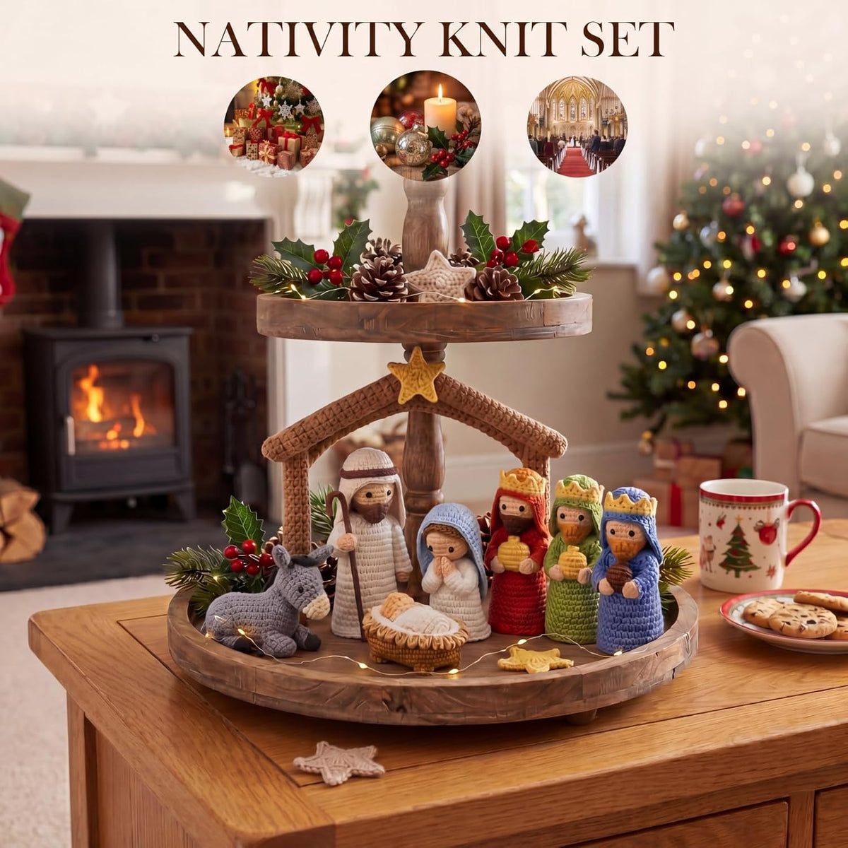 O Holy Night: 8-Piece Handcrafted Nativity Scene Set