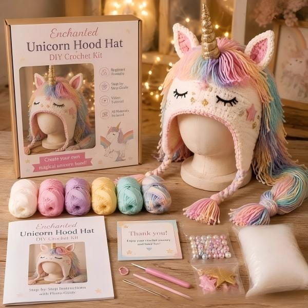 Dark Halloween Dragon Hood Hat DIY Crochet Kit — Craft Your Own Dark Magic