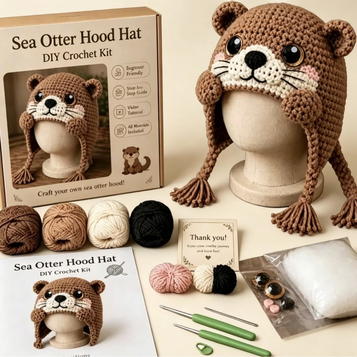 Dark Halloween Dragon Hood Hat DIY Crochet Kit — Craft Your Own Dark Magic