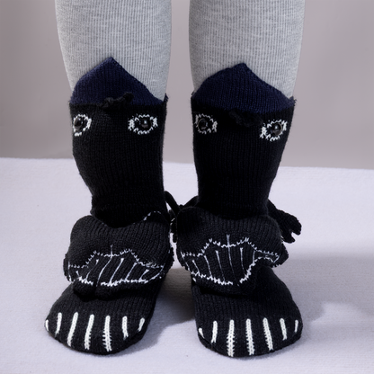 BOFFWAM Raven Knit Socks-Quirky creative design & Comfy Soft knitted material, Carpet socks for Family Party Wacky Menswear Original thigh high socks