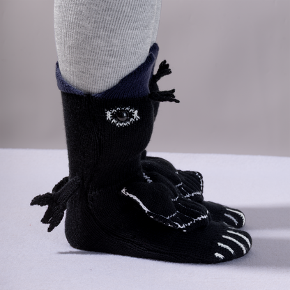BOFFWAM Raven Knit Socks-Quirky creative design & Comfy Soft knitted material, Carpet socks for Family Party Wacky Menswear Original thigh high socks