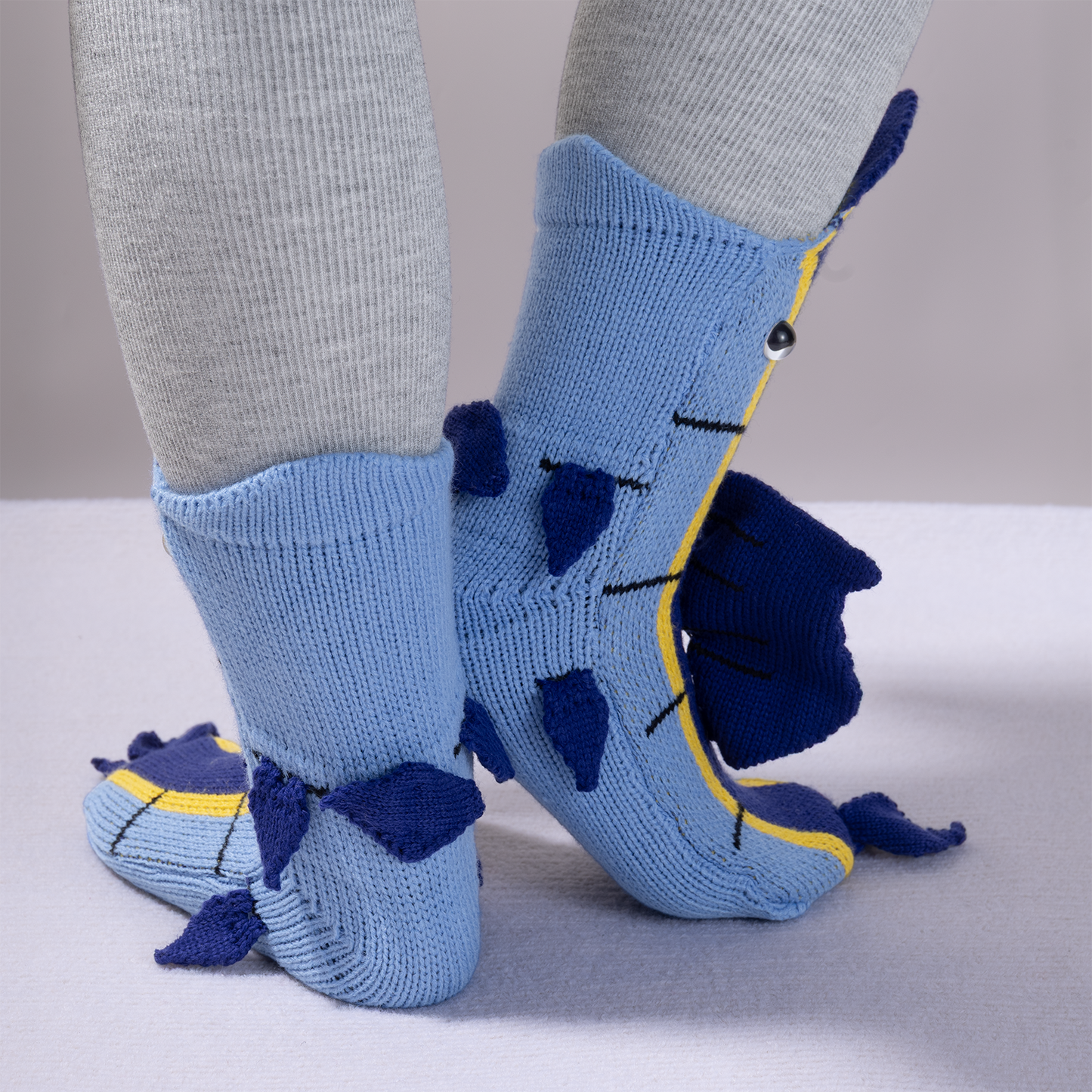 BOFFWAM Sailfish Knit Socks-Quirky creative design & Comfy Soft knitted material, Carpet socks for Family Party One Size Fits Most Menswear Original